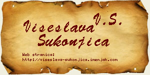 Višeslava Sukonjica vizit kartica